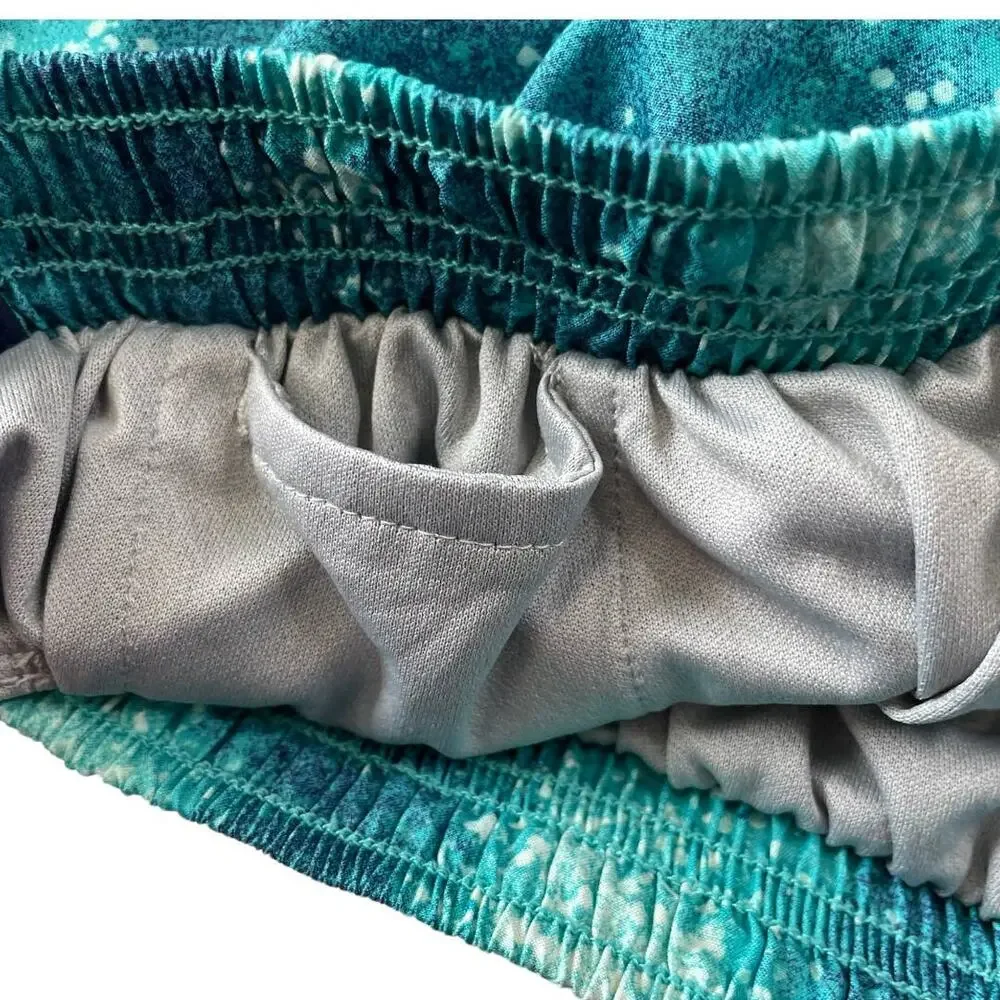 Nike Womens Size XS Athletic Tempo Running Shorts Dri Fit Lined Blue Green Teal